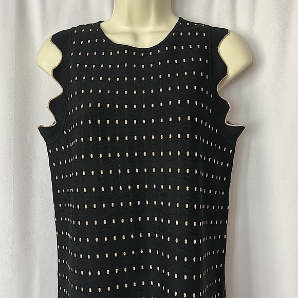 Ted Baker London Gorgeous Black/Gold Sleeveless Dress **Size 2**🌺🌺 - Picture 3 of 5